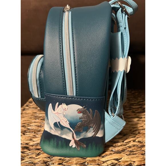 Loungefly How Train Your Dragon Toothless Light Fury Babies Backpack Wallet READ - Picture 3 of 10